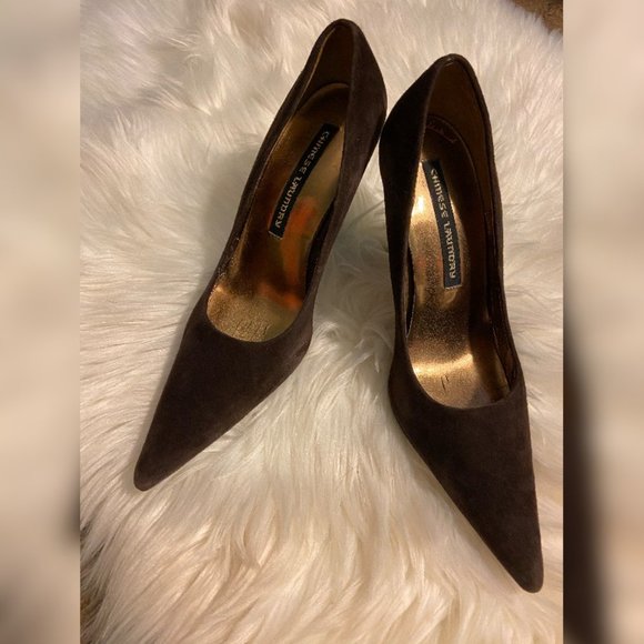 Chinese Laundry pointed toe suede heels - Picture 2 of 4